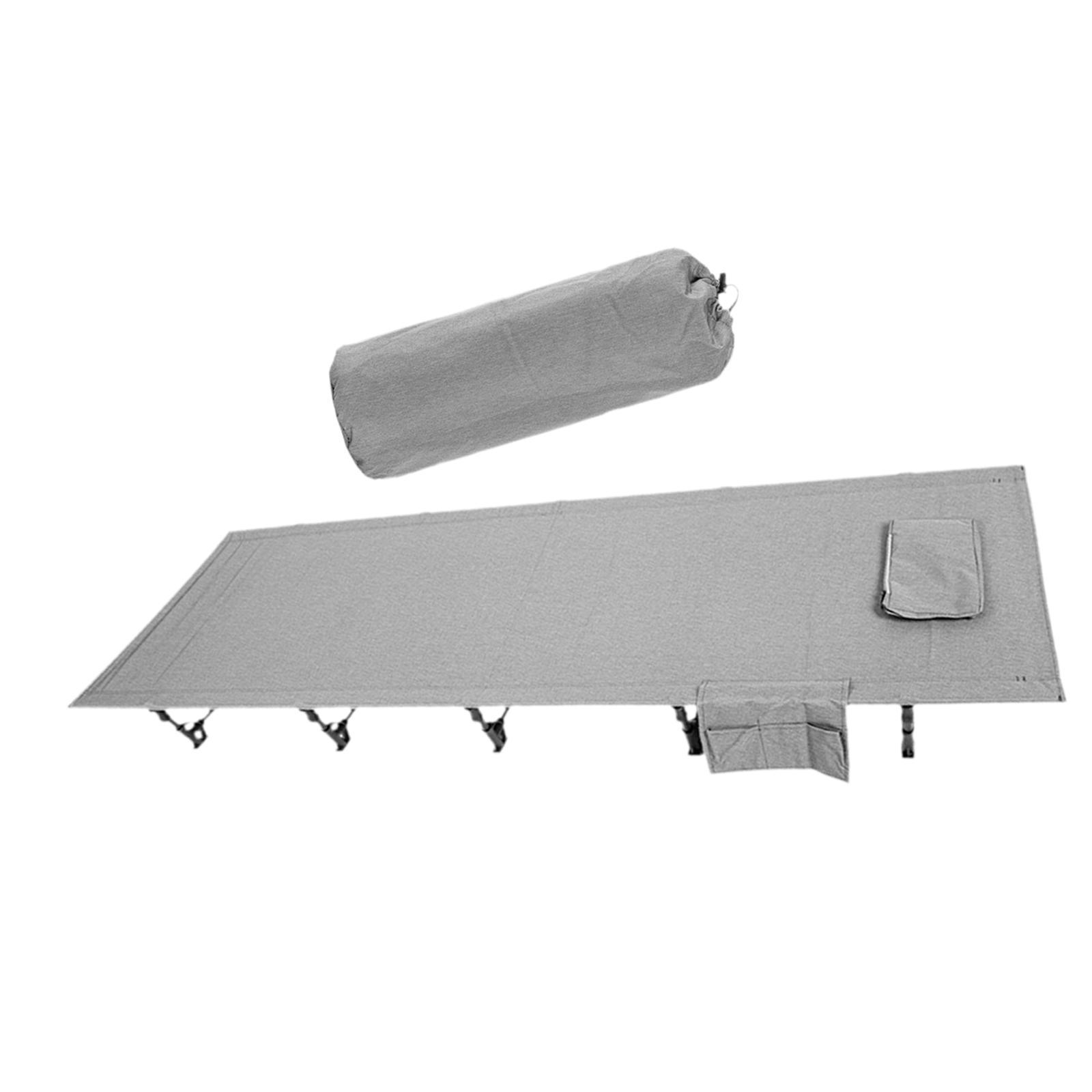 GARENDE Camp Cot Breathable Practical Foldable Camping Bed for RV Hiking Backpacking Gray